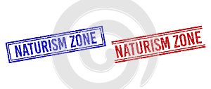 Distress Textured NATURISM ZONE Stamps with Double Lines photo
