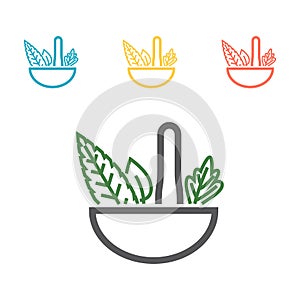 Naturopathy line icon. Simple colored element illustration. Naturopathy icon design from medicine set