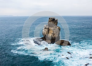 Nau dos Corvos crows, a rocky whim of the sea