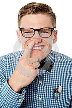 Naughty young mischievous guy