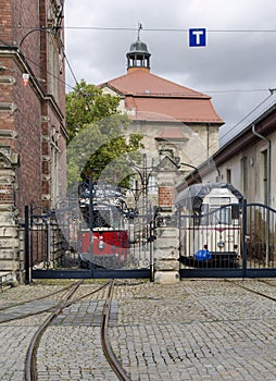 Naumburg, Germany - August, 06, 2019; old tram depot