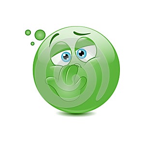 Nauseous emoticon