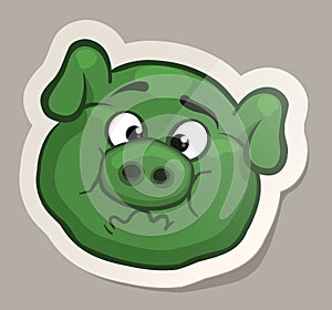 Nauseous pig sticker