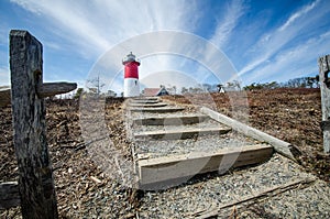 Nauset Lighthouse, located on Cape Cod Massachusetts