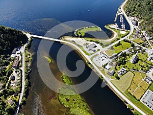 Naustdal town in Norway