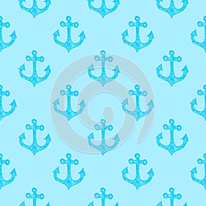 A nautical anchor seamless pattern.