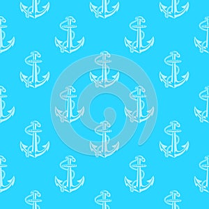 A nautical anchor seamless pattern.