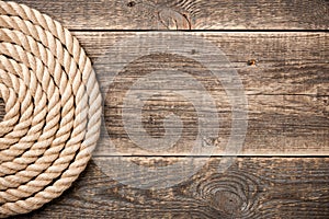 Nautical background with rope