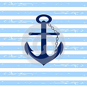 Nautical Blue Ship anchor