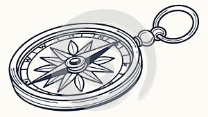 Nautical Compass with Compass Rose, Classic Navigation Tool, vector design Generative AI
