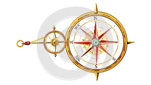 Nautical Compass Rose: Direction, Exploration, and Maritime Adventure, vector design Generative AI