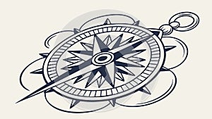 Nautical Compass Rose Vector: Detailed Directional Map Element Design, vector design Generative AI