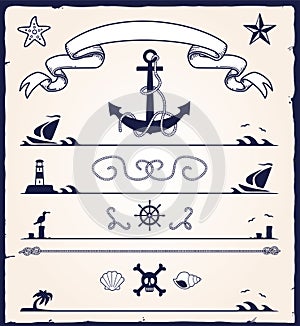 Nautical design elements photo