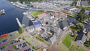 The nautical district in Huizen, Netherlands