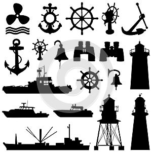 Nautical elements vector