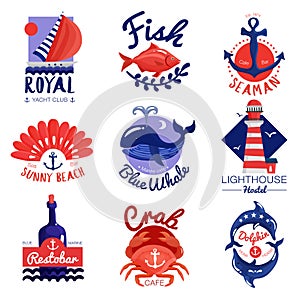 Nautical Emblems Set