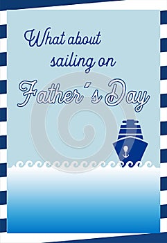 Nautical Fathers Day blue sailing