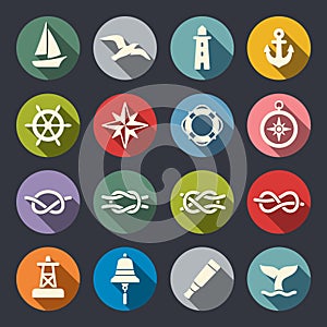 Nautical icon set