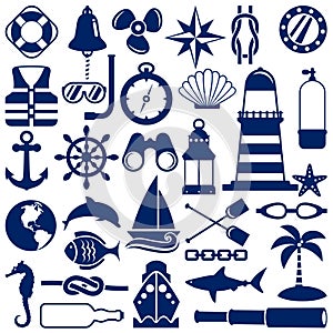 Nautical icons photo