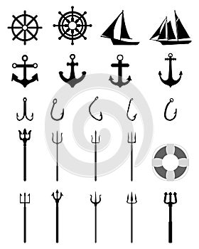 Nautical Icons isolated