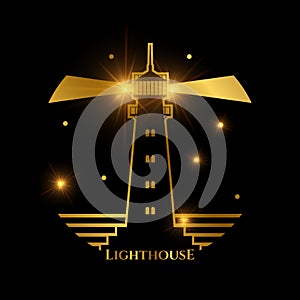 Nautical lighthouse logo