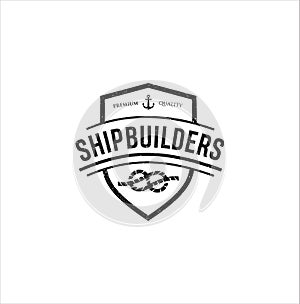 Nautical Logo Badges And Labels Royalty Free Cliparts, Vectors, And Stock Illustration . Vintage marine Nautical Logo rope Hipster