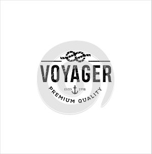 Nautical Logo Badges And Labels Royalty Free Cliparts, Vectors, And Stock Illustration . Vintage marine Nautical Logo rope Hipster