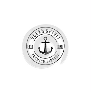 Nautical Logo Badges And Labels Royalty Free Cliparts, Vectors, And Stock Illustration . Vintage marine Nautical Logo rope Hipster