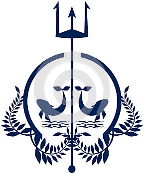 Elegant Nautical logo in blue tones