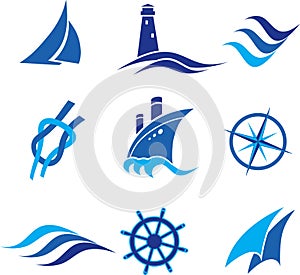 Nautical logos and icons