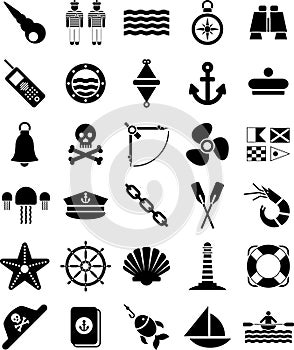 Nautical and marine icons