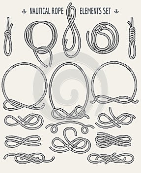 Nautical Rope Elements Set