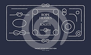 Nautical rope knots and frames