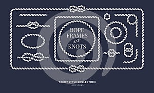 Nautical rope knots and frames