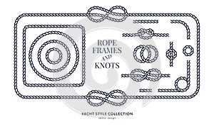 Nautical rope knots and frames