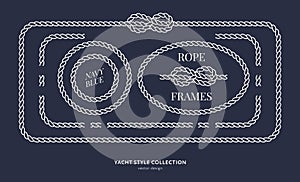 Nautical rope knots and frames