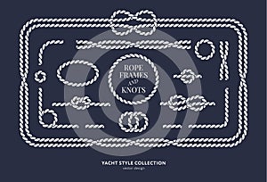 Nautical rope knots and frames