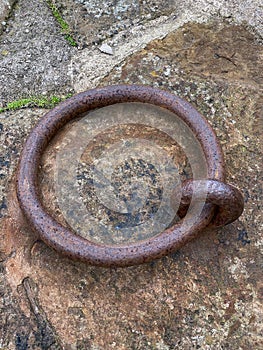 Nautical - rusty metal mooring ring