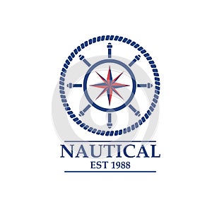 Nautical, Sailor logo design template