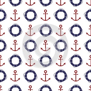 Nautical seamless pattern