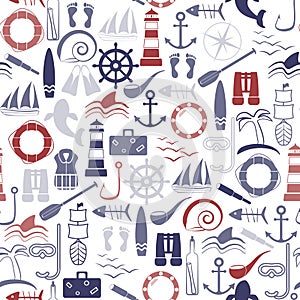 Nautical seamless pattern.