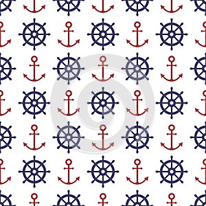 Nautical seamless pattern