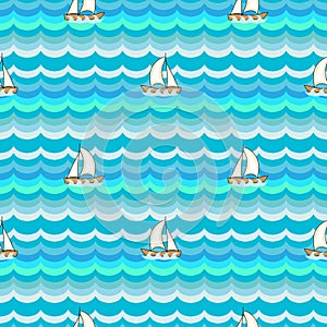 Nautical seamless pattern