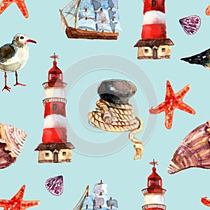 Nautical Seamless Pattern