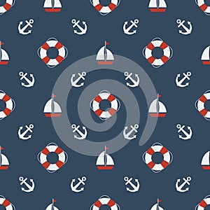 Nautical seamless pattern.