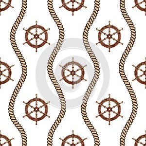 Nautical seamless pattern.