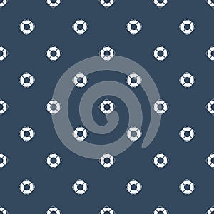 Nautical seamless pattern. lifebuoys icon.