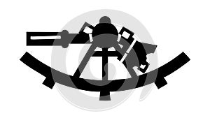 Nautical Sextant Navigation Instrument Maritime Icon, vector design Generative AI
