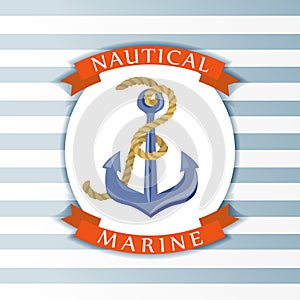 Nautical symbol with an anchor