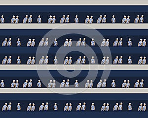 Nautical theme with sailors, pattern